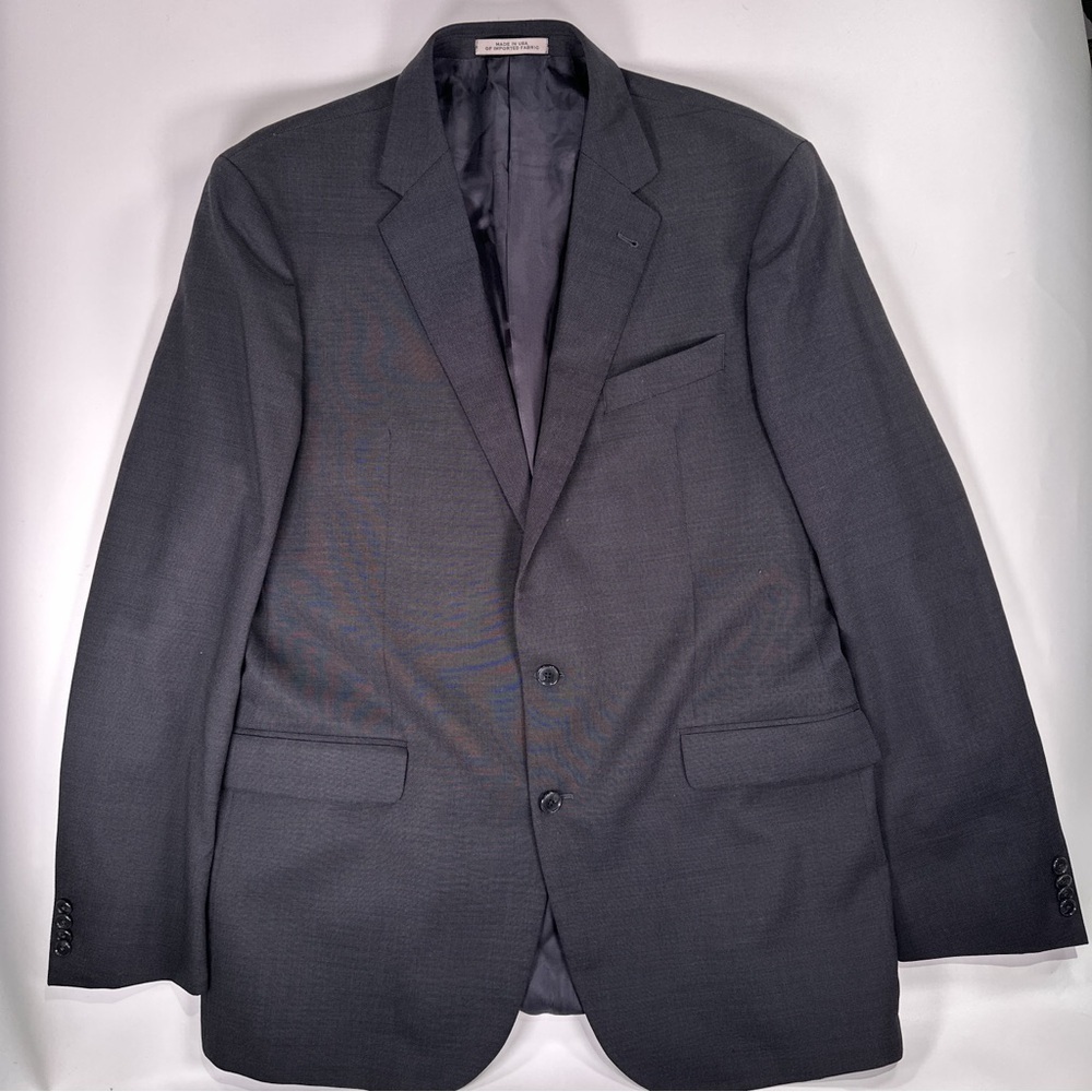 Joseph Abboud Mens Wool Suit Super 100s Gray 46X Long - Picture 2 of 16